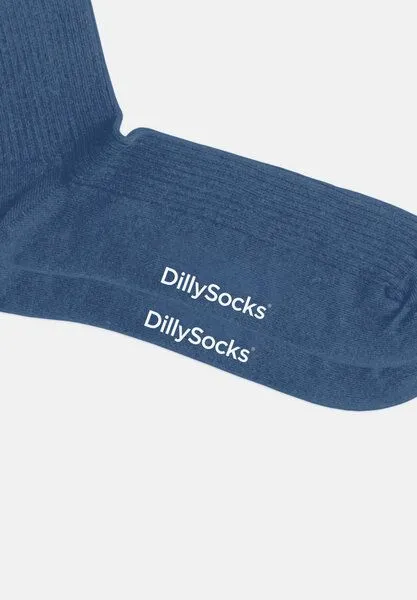 DillySocks DillySocks Socken „Premium Ribbed Collection“, Baby blue - steel blue - dark navy - night black, – Produktbild 3 von 4