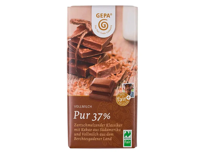 gepa gepa Vollmilchschokolade mit 37% Kakao – Produktbild 1 von 1