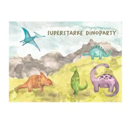 Fines Papeterie Fines Papeterie 5 Einladungskarten DINO Kindergeburtstag Din A6 – Produktbild 1 von 1