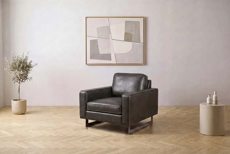 OTTO home Loveseat Pinto 105 cm, Cord, Chenille, Lederoptik, mit Keder, Metallfüßen und auch in Cord Bezug erhältlich, Grau, – Produktbild 6 von 8