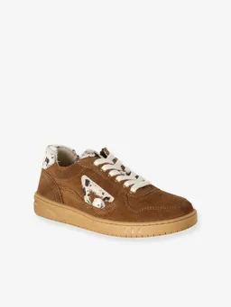 Vertbaudet Vertbaudet Leder-Sneakers mit Schnürung Mädchen kuhprint – Produktbild 1 von 1