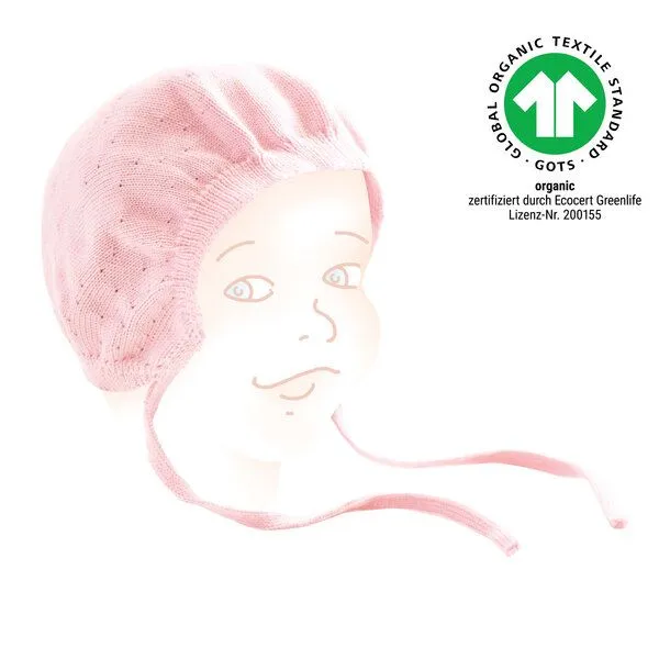 Sonnenstrick Sonnenstrick – Bio Baby-Erstlingsmütze ohne Naht (GOTS) Bio-Baumwolle, Rosa, – Produktbild 2 von 3