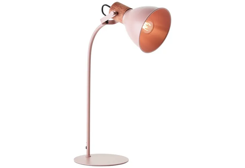 Brilliant Brilliant Tischleuchte Erena, ohne Leuchtmittel, Höhe 52 cm, E27, Metall/Holz, Rosa, – Produktbild 2 von 5