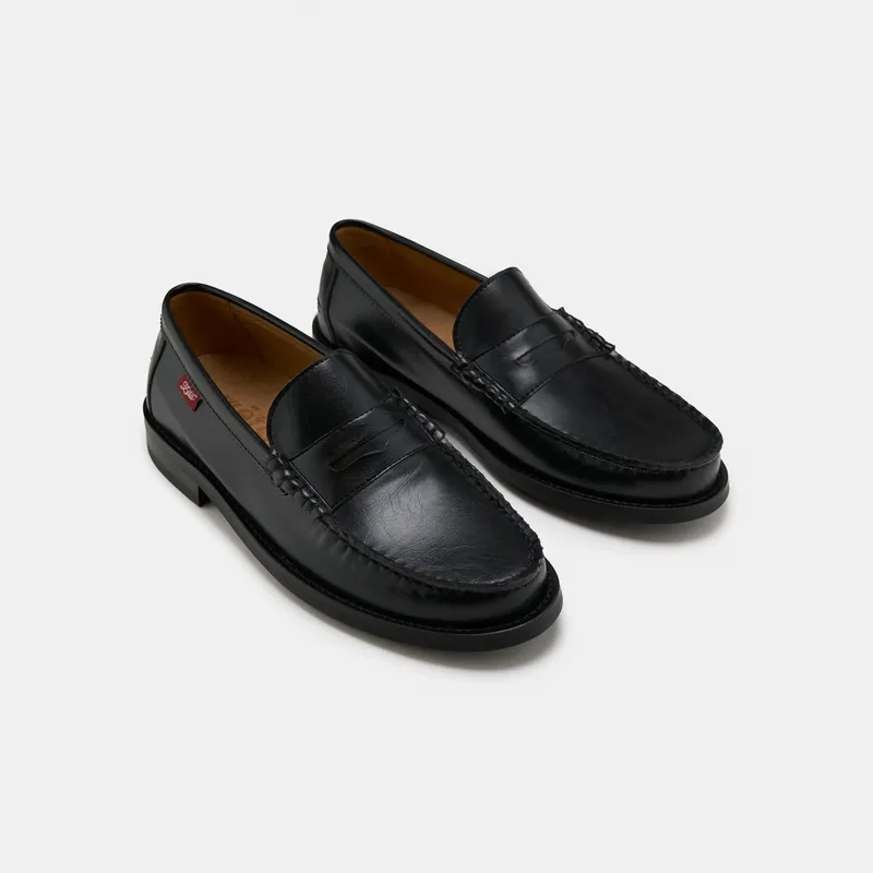 Zèta Zèta Herren vegan Loafers Unisex Braga, Schwarz, – Produktbild 2 von 2