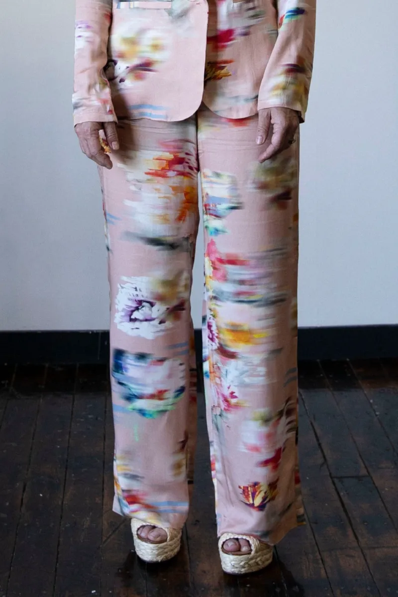 Neu Nomads Neu Nomads Damen vegan Hose Palazzo Carina Blume Fleck, Hell-pink, – Produktbild 2 von 2
