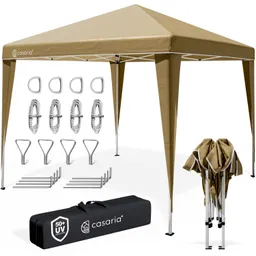 Casaria® Faltpavillon 3x3m Pop-Up Beige Schnellaufbau UV-Schutz 50+ wasserdicht stabil – Produktbild 1 von 1