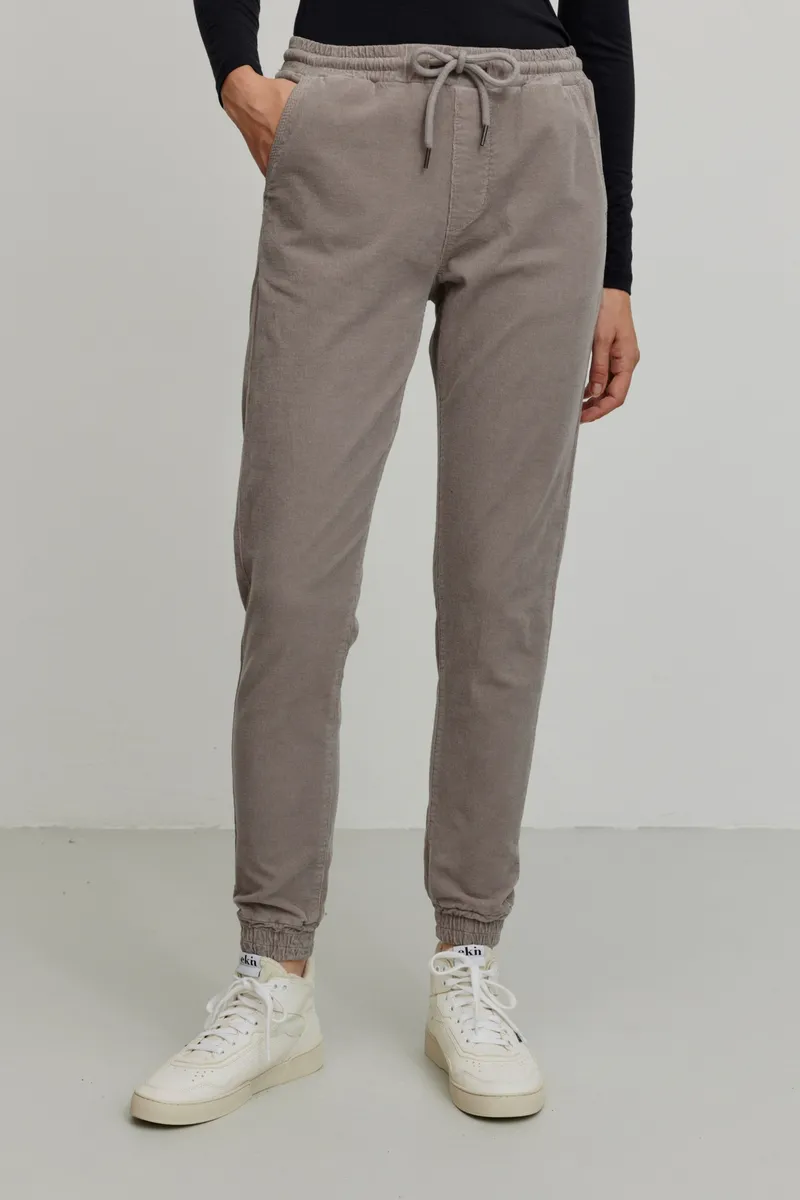 recolution Recolution Damen vegan Jogginghose Chino Cord Chaiturus Hazel Braun, Beige, – Produktbild 2 von 2