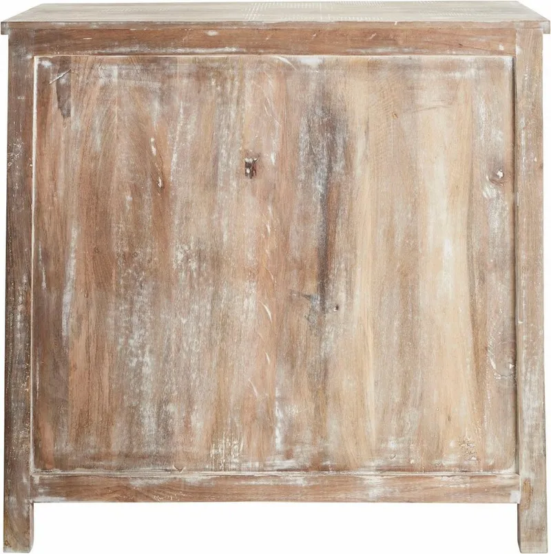 OTTO home Kommode Malati Highboard mit 2 Türen, 2 Fächer und dekorativer Fräsung, Handgefertigt mit dekorativen Fräsungen, mit Metallgriffen, Beige, – Produktbild 5 von 5