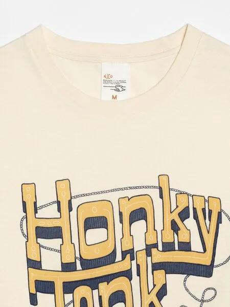 Nudie Jeans Nudie Jeans T-Shirt Roy Honky Tonk, Ecru, – Produktbild 3 von 4