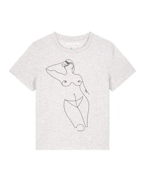 watapparel watapparel T-Shirt Frauen Eine Frau, Cool heather grey, – Produktbild 1 von 4