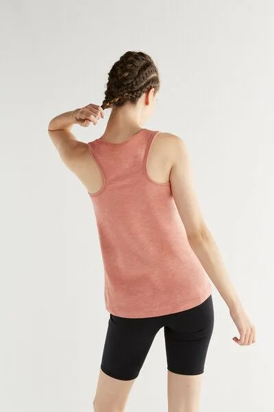 Leela Cotton 1 oder 2er Pack Damen Tank Top aus Bio-Baumwolle 1225 "Leela Cotton", Lachs, – Produktbild 3 von 3