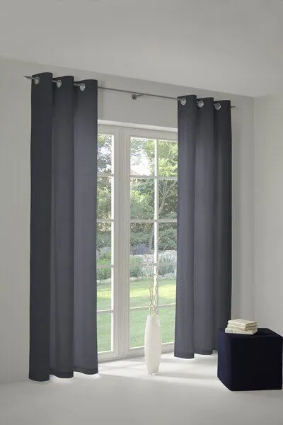 Nature by Adam Nature by Adam Vorhang aus 100% Bio-Baumwolle - Made in Germany - Uni Collection, Dunkelblau, – Produktbild 7 von 7