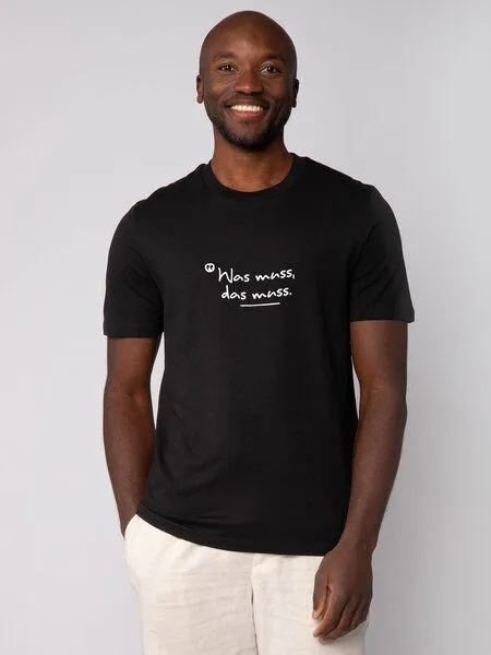 watapparel watapparel T-Shirt Unisex Was muss das muss, Black, – Produktbild 2 von 2