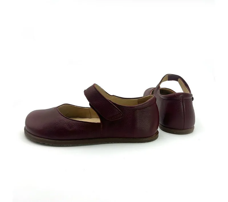 Pololo Pololo Alma & Alina, bequemer Damen Barfußschuh aus pflanzlich gegerbtem Leder, Rot, – Produktbild 3 von 5