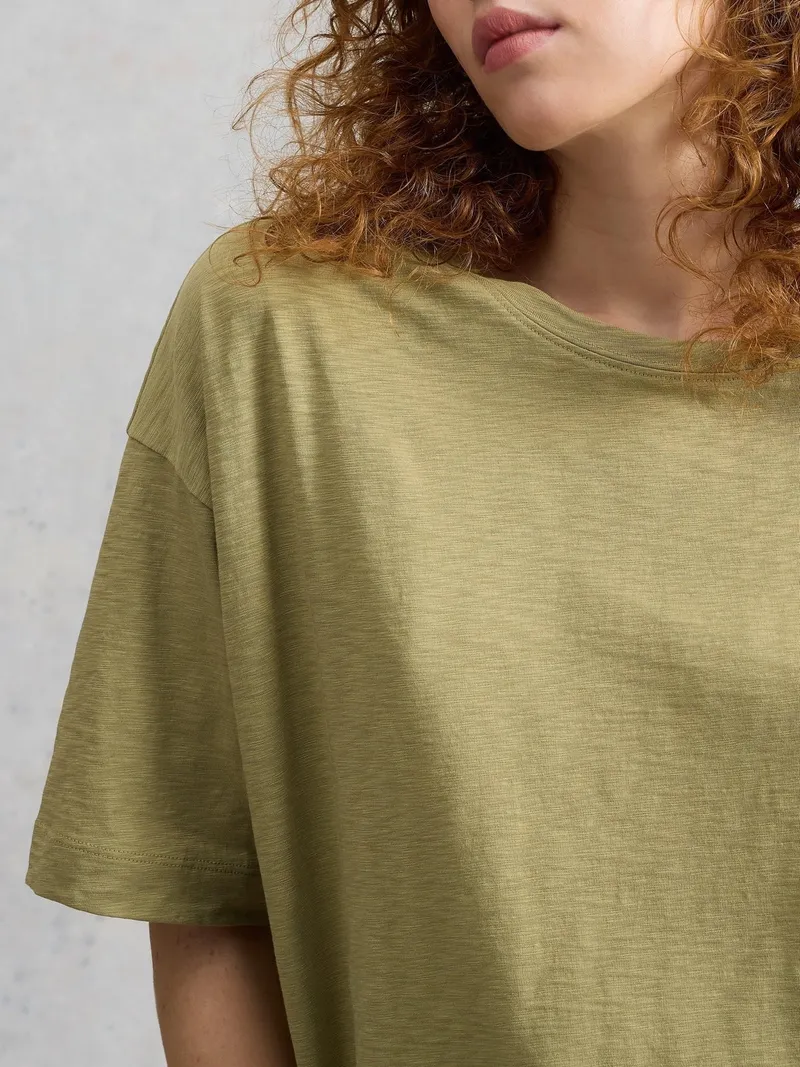 White Stuff T-Shirt Katya - 40, Khakigrün, – Produktbild 3 von 4