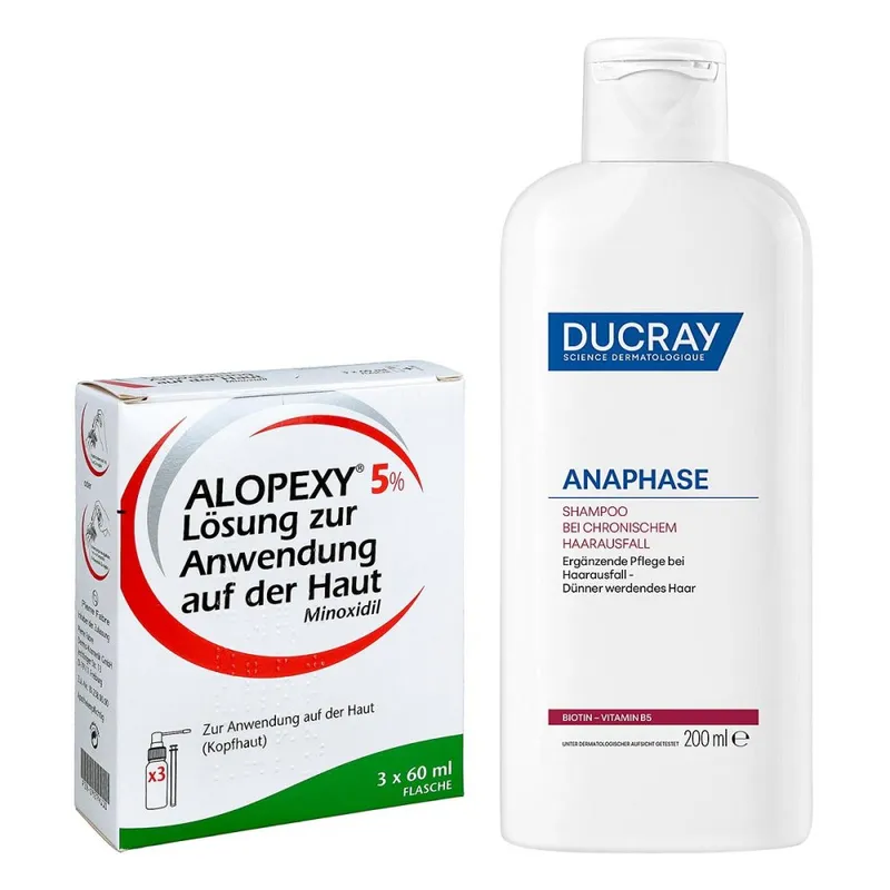 Ducray Ducray Alopexy 5% Lösung Männer 3x60 ml + Anaphase Shampoo 200 ml – Produktbild 1 von 1