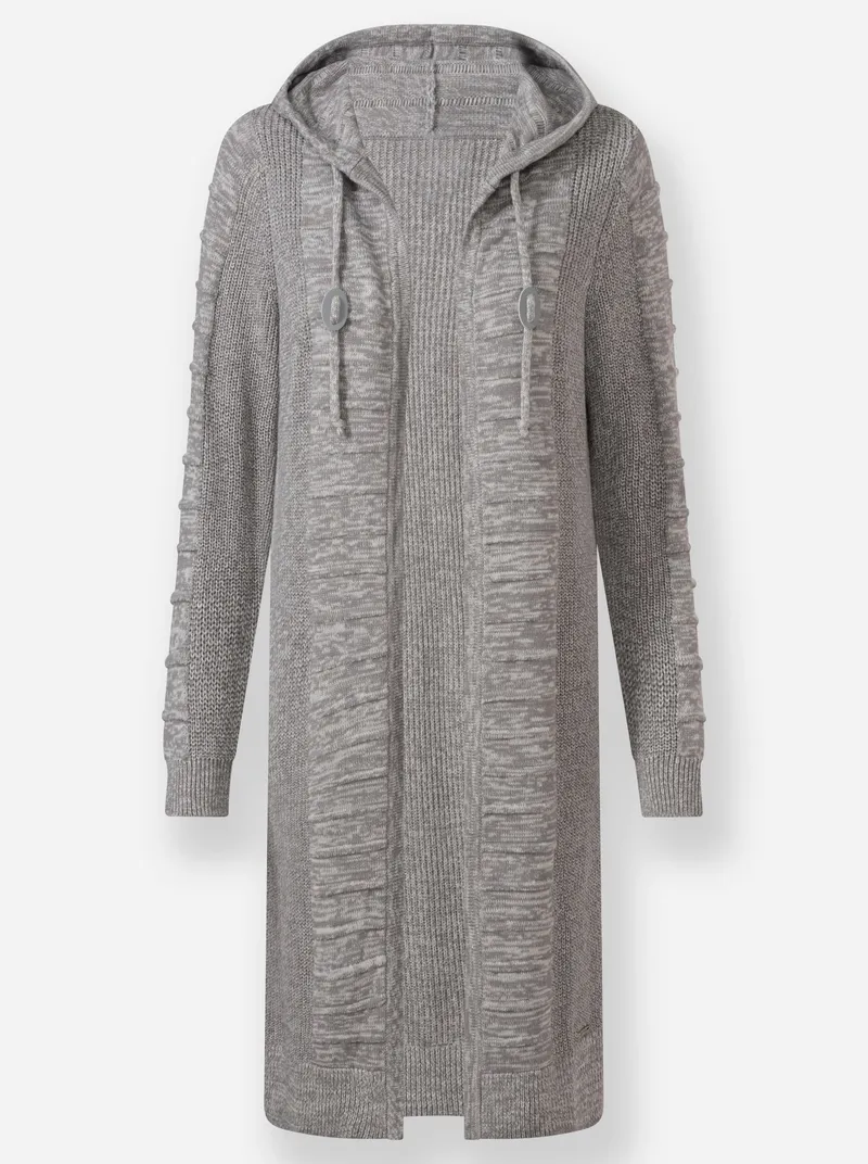 Witt Longstrickjacke, Steingrau-weiß-meliert, – Produktbild 1 von 2