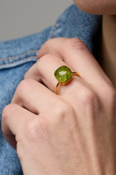 Amadeus Amadeus Damen vegan Ring Sophia Peridot Gold, Gold, – Produktbild 2 von 2
