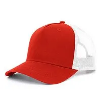 Brain Waves Basecap Trucker Mesh Cap Recycled Brain Waves Kappe 5 Panel, Rot/weiß, – Produktbild 1 von 1