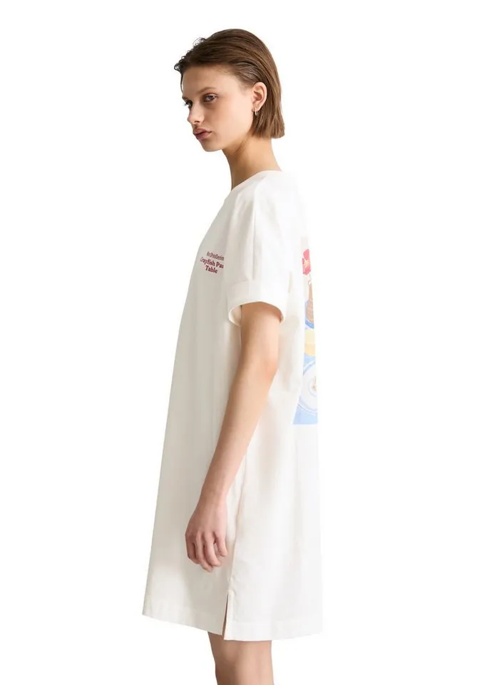 Marc O'Polo DENIM Jerseykleid aus Organic Cotton, Weiß, – Produktbild 2 von 5
