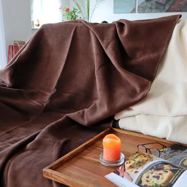 NATUREHOME NATUREHOME Wohndecke Kuscheldecke OLE 150x200cm aus 100% Baumwolle (kbA) Versch. Farben, Anthrazit (grau), – Produktbild 4 von 4