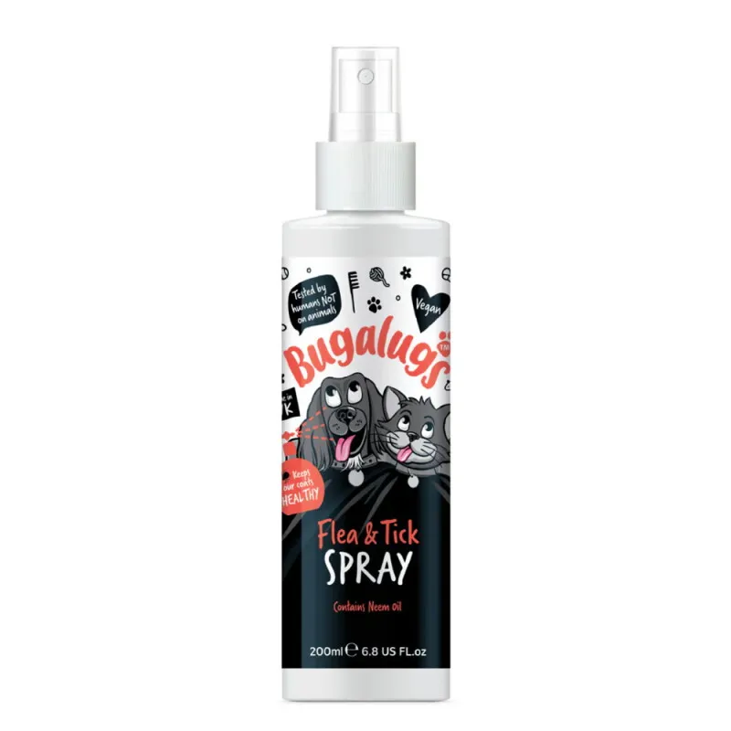 Bugalugs Bugalugs Floh- und Zeckenspray für Hunde & Katzen mit Neemöl 200 ml – Produktbild 1 von 2