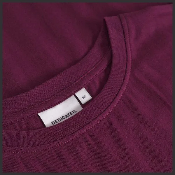 Dedicated Dedicated T-Shirt Visby Base, Fig red, – Produktbild 3 von 4