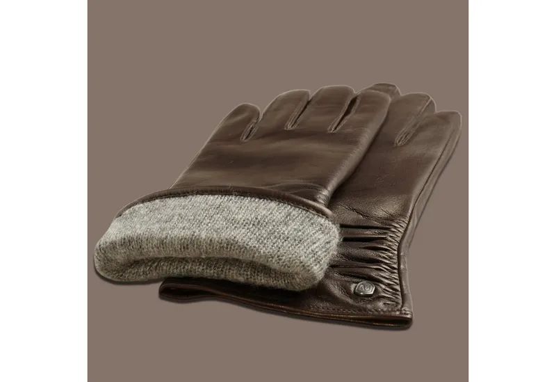 Akaroa Akaroa Lederhandschuhe BEA, Braun|schwarz, – Produktbild 3 von 4