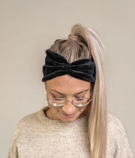 obumi obumi Haarband Bow aus Bio Samt, Black, – Produktbild 4 von 4