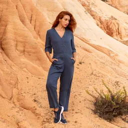 WiDDA WiDDA Damen vegan Jumpsuit Jill Smoke Blue – Produktbild 1 von 1