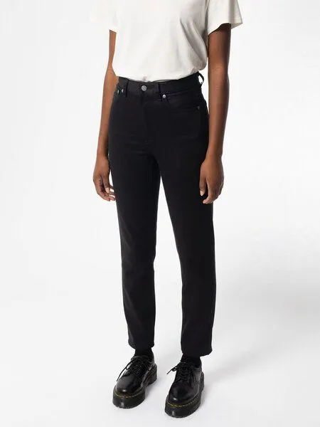 Nudie Jeans Nudie Jeans Highwaist Jeans - Breezy Britt - aus Bio-Baumwolle, Dry everblack, – Produktbild 2 von 4