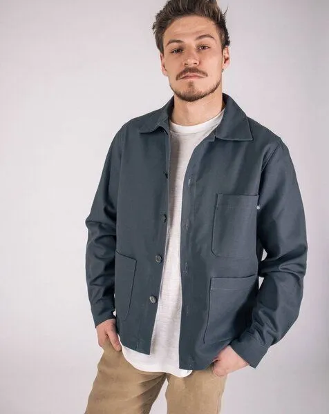 Aatise Aatise Zularit Unisex Männer - Jacke Dunkelgrau -upgecycelter PolyBaumwolle, Grau, – Produktbild 1 von 3