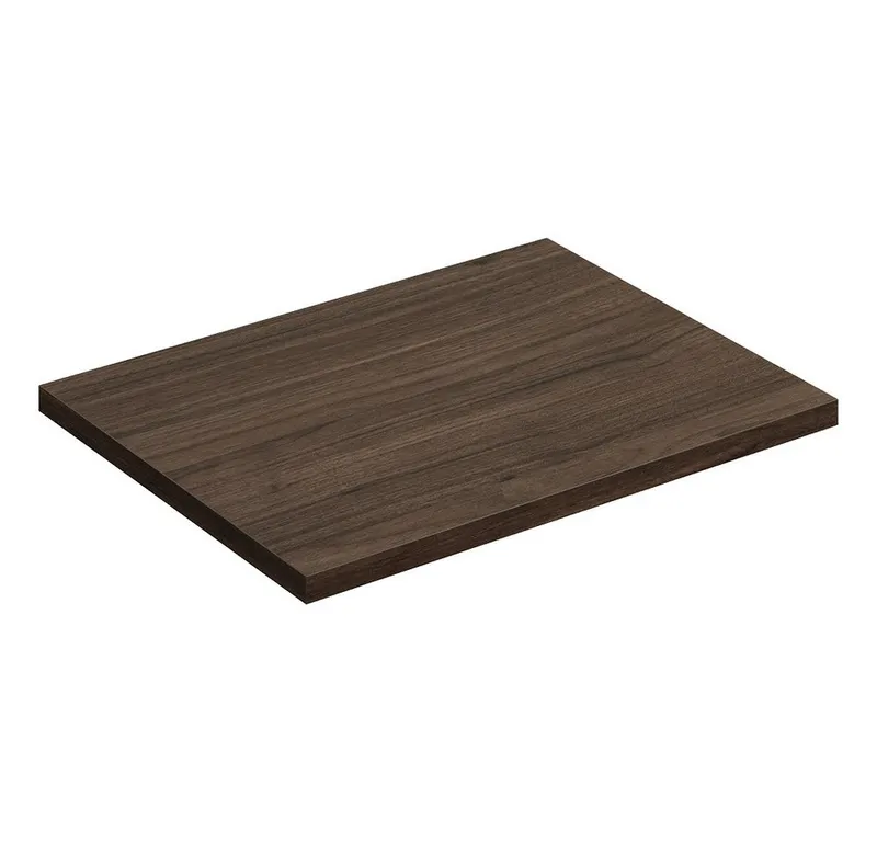 Lomadox Waschbeckenschrank VERZUOLO-56-WALNUT 60 cm breit in Walnuss, wandhängend, grifflos, Braun, – Produktbild 4 von 5