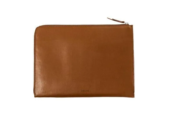 GREVIRO GREVIRO Laptop & Device Tasche aus Kaktusleder (vegan) - für MacBook, iPad, Surface, Galaxy & HP EliteBook bis 14", Camel braun, – Produktbild 1 von 4