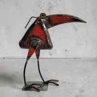 Moogoo Creative Africa Moogoo Creative Africa Shadok | Upcycling-Figur aus recyceltem Altmetall | 25 cm | Unikate – Produktbild 1 von 1