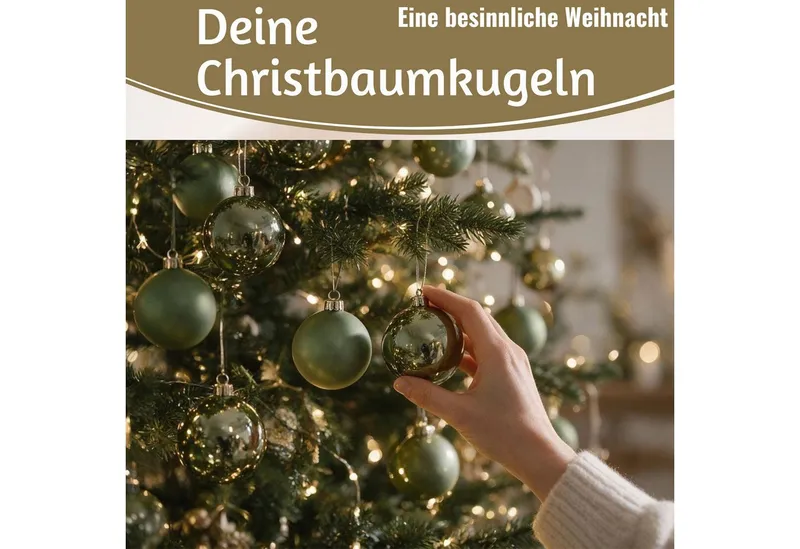 LS-LebenStil Weihnachtsbaumkugel 18-20 Design Glas Weihnachtskugeln 6cm Grün Rosmarin Christbaum Dekoku (18 St), Edle Weihnachtsdeko Matt / Glänzend Weihnachtsbaumschmuck Deko Kugeln, Grün, – Produktbild 3 von 5