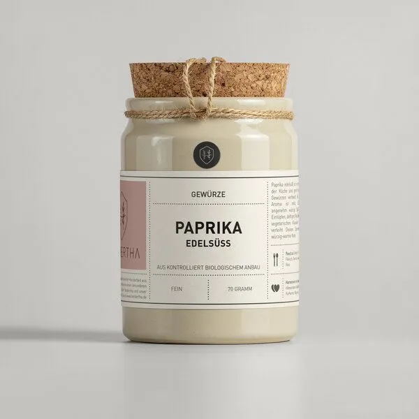 Herbertha Herbertha Bio Paprika edelsüß, Naturland im Steinzeugtopf – Produktbild 1 von 4