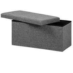 Casaria® Casaria Casaria Sitzbank Dunkelgrau 80x40x40cm MDF faltbar – Produktbild 1 von 1