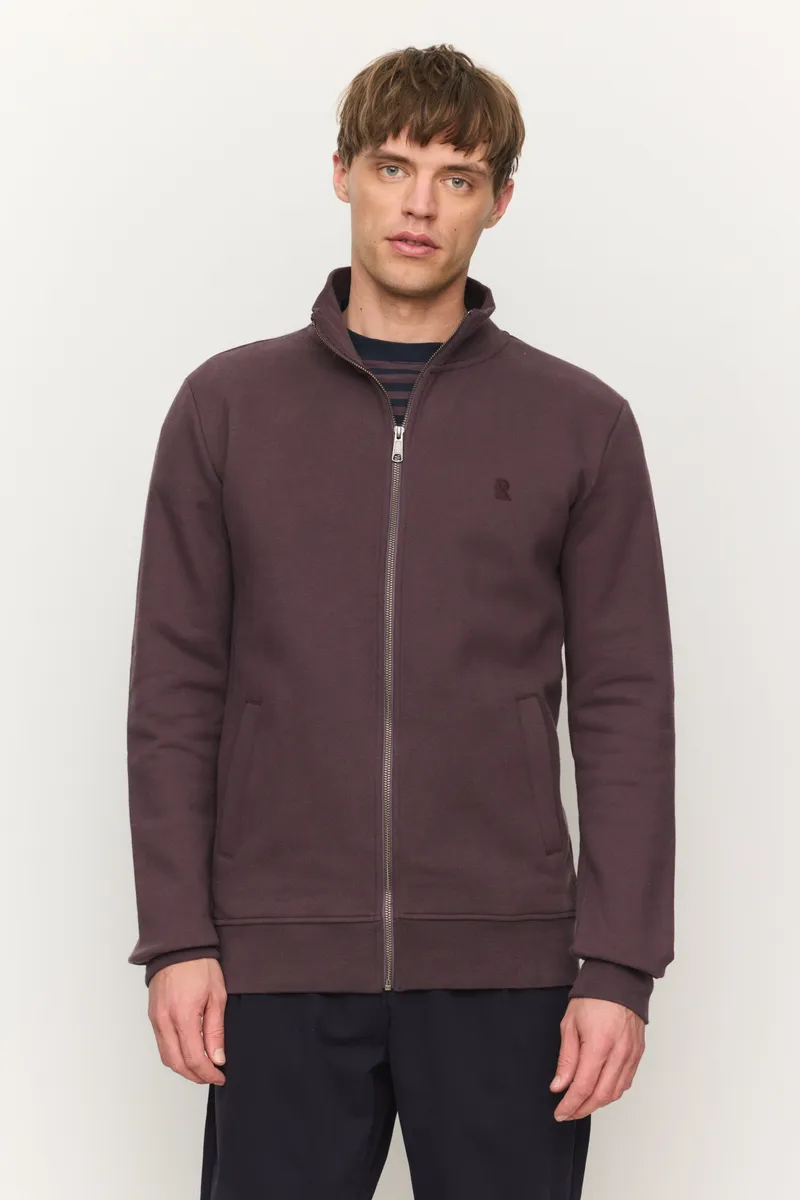 recolution Recolution Herren vegan Sweatjacke Camphor Dark Grape, Dunkelviolett, – Produktbild 2 von 2