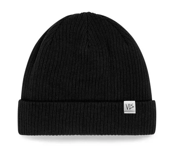 vis wear vis wear Unisex Classic Mütze, Beanie aus Bio Baumwolle, Schwarz, – Produktbild 1 von 1