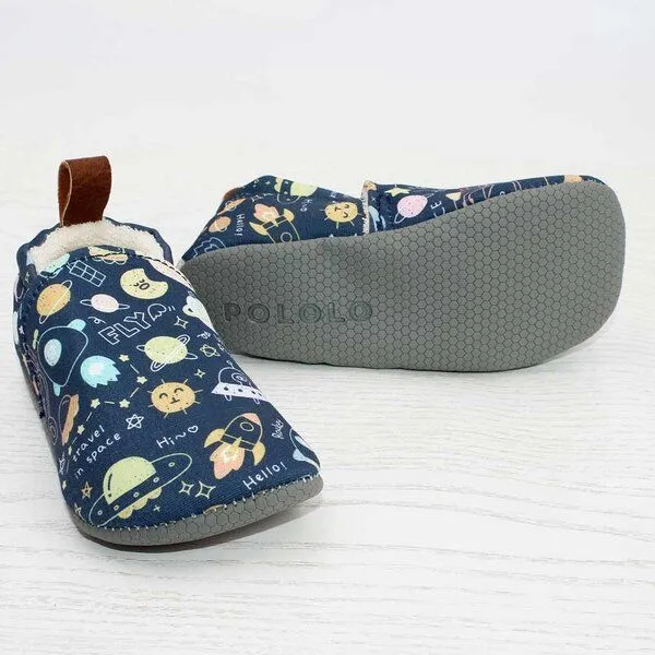 Pololo Pololo Barfuß-Hausschuhe aus Seaqual Yarn, Futter aus Baumwolle (organic) vegan, Universum, – Produktbild 3 von 4