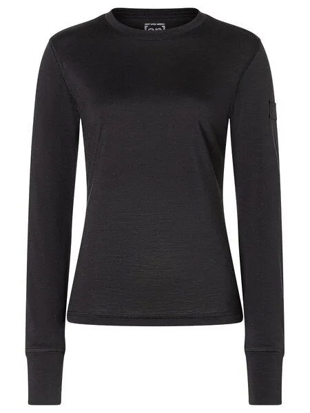 Super.Natural Super.Natural W Bio Base LS für Damen, Merino, Jet black, – Produktbild 3 von 3