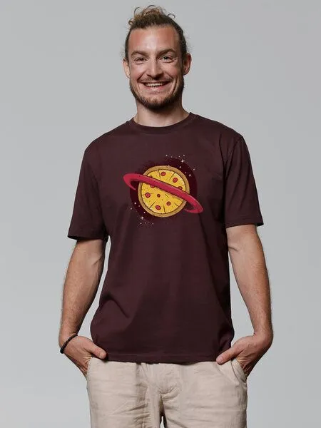 watapparel watapparel T-Shirt Unisex Pizza Planet, Red brown, – Produktbild 2 von 4