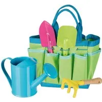 Goki goki Gartenspielzeug mit Tasche, 5-teilig Maße 30 x 17 x 17 cm, Blau, grün, mehrfarbig, – Produktbild 1 von 1