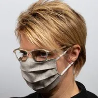 nahtur design nahtur-design Mund-Nasen-Maske für Brillenträger aus Bioleinen, Beige, – Produktbild 1 von 1