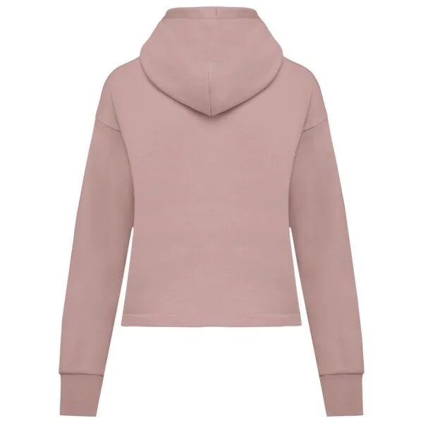 Greenspired Greenspired Umweltfreundliches Damen-Kapuzensweatshirt aus French Terry mit Reißverschluss 300g/m² XS-XL, Blütenrosa, – Produktbild 2 von 2