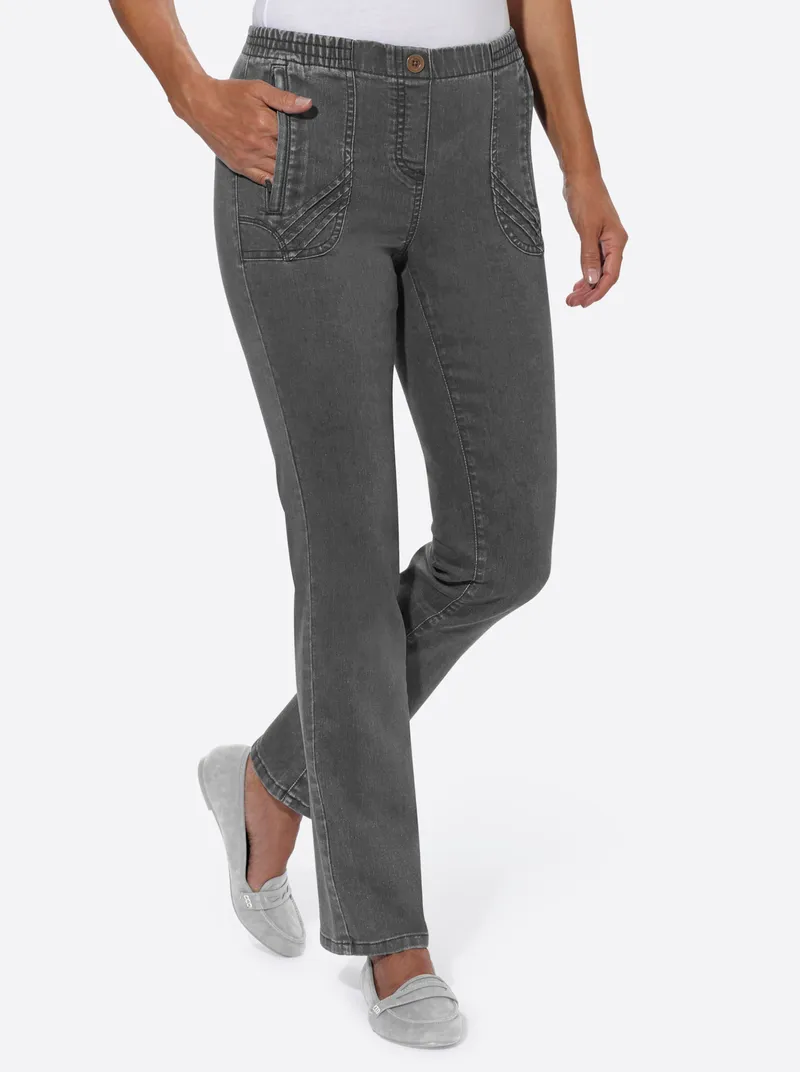 Witt Schlupfjeans, Stone-grey-denim, – Produktbild 1 von 3