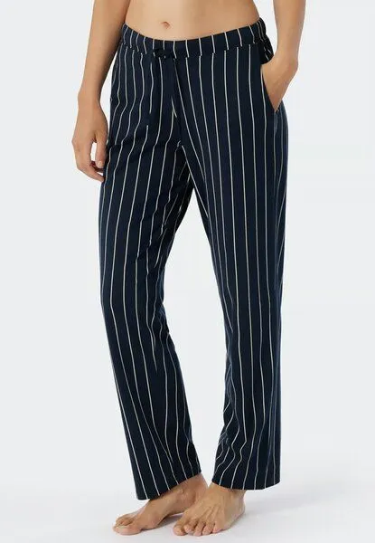 Schiesser Schiesser Loungehose Jersey aus Biobaumwolle, Streifenmuster, – Produktbild 3 von 4