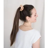 obumi obumi SCRUNCHIE SAMT - BIO BAUMWOLLE, Beige, – Produktbild 1 von 1