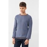 Givn Berlin Givn Berlin Strickpullover GBAIDEN aus Bio-Baumwolle, Blau (melange), – Produktbild 1 von 1
